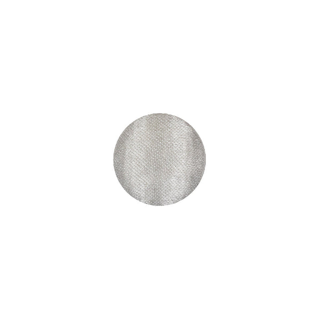 Mood Exclusive Bright White Silk Covered Button - 18L/11.5mm
