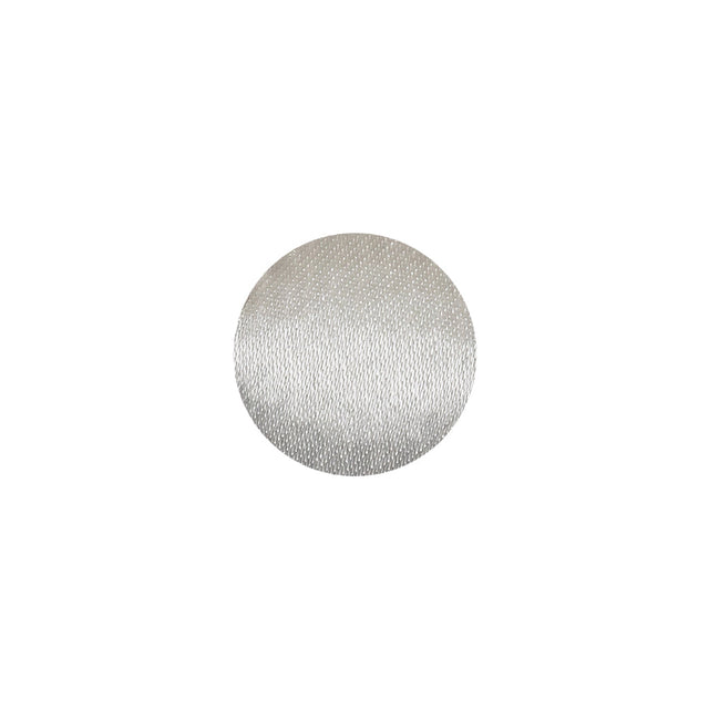 Mood Exclusive Bright White Silk Covered Button - 20L/12.5mm