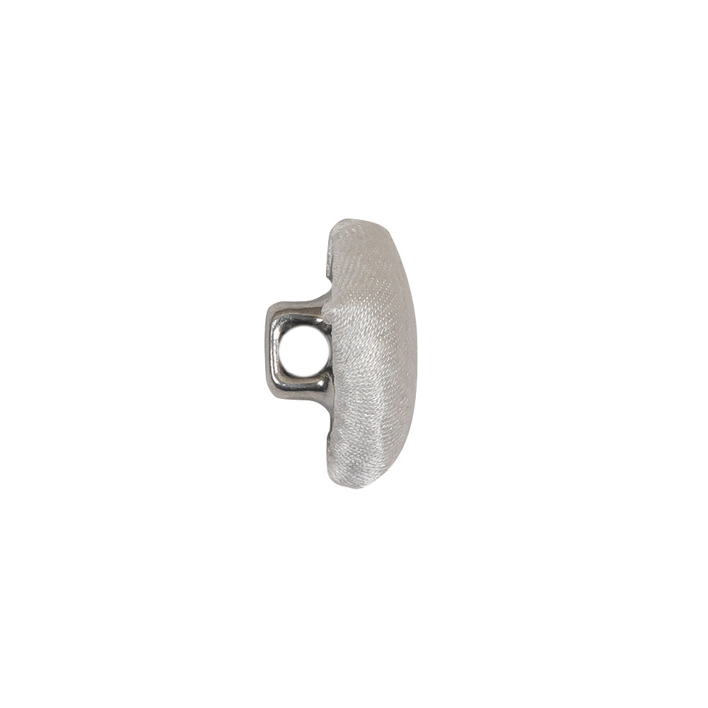 Mood Exclusive Bright White Silk Covered Button - 24L/15mm