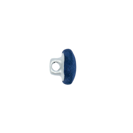 Mood Exclusive Estate Blue Silk Covered Button - 18L/11.5mm