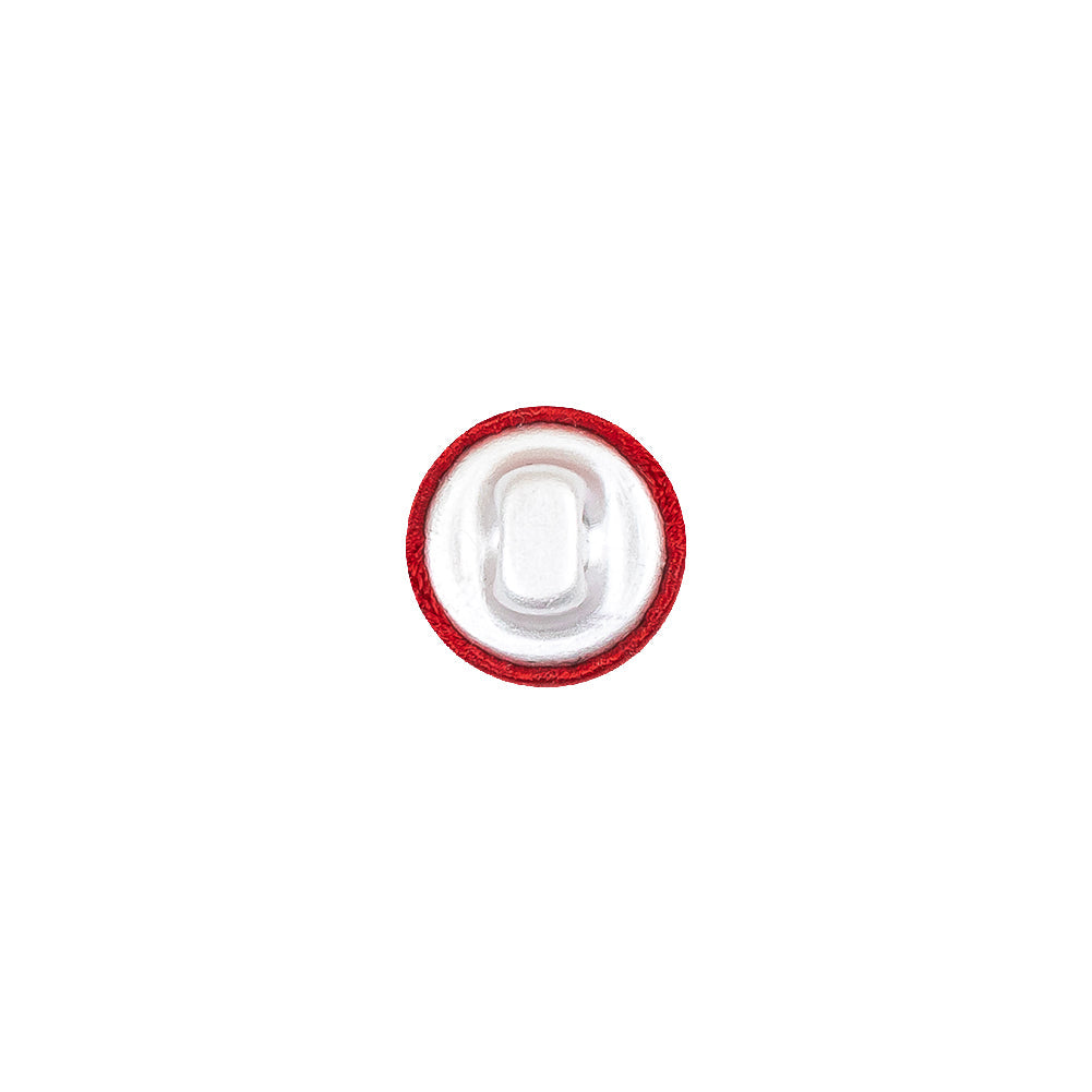 Mood Exclusive Red Silk Covered Button - 16L/10mm