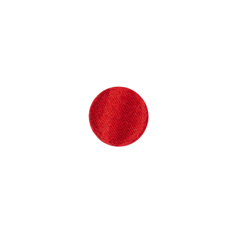 Mood Exclusive Red Silk Covered Button - 16L/10mm
