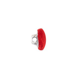 Mood Exclusive Red Silk Covered Button - 18L/11.5mm