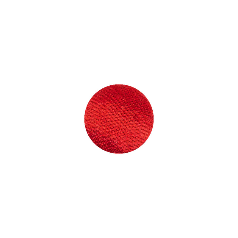 Mood Exclusive Red Silk Covered Button - 18L/11.5mm
