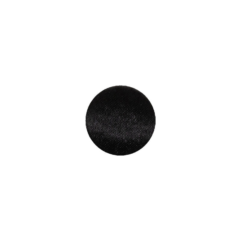 Mood Exclusive Black Silk Covered Button - 18L/11.5mm
