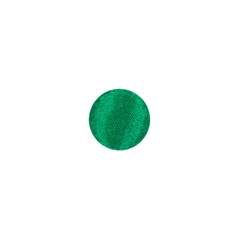 Mood Exclusive Kelly Green Silk Covered Button - 16L/10mm