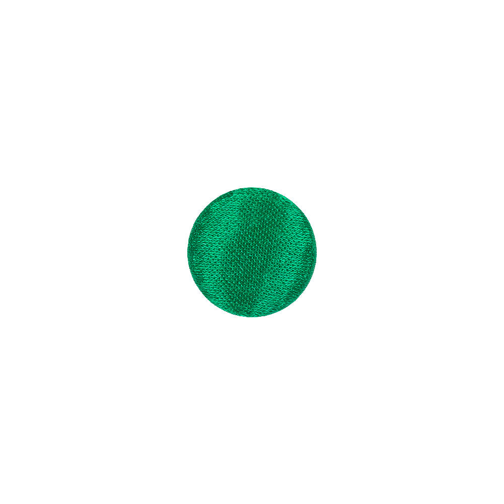 Mood Exclusive Kelly Green Silk Covered Button - 16L/10mm