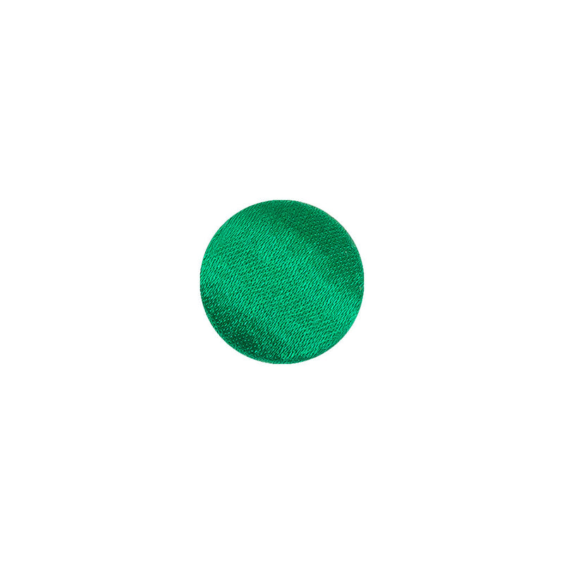 Mood Exclusive Kelly Green Silk Covered Button - 18L/11.5mm