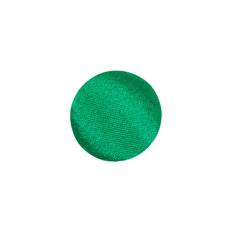 Mood Exclusive Kelly Green Silk Covered Button - 24L/15mm