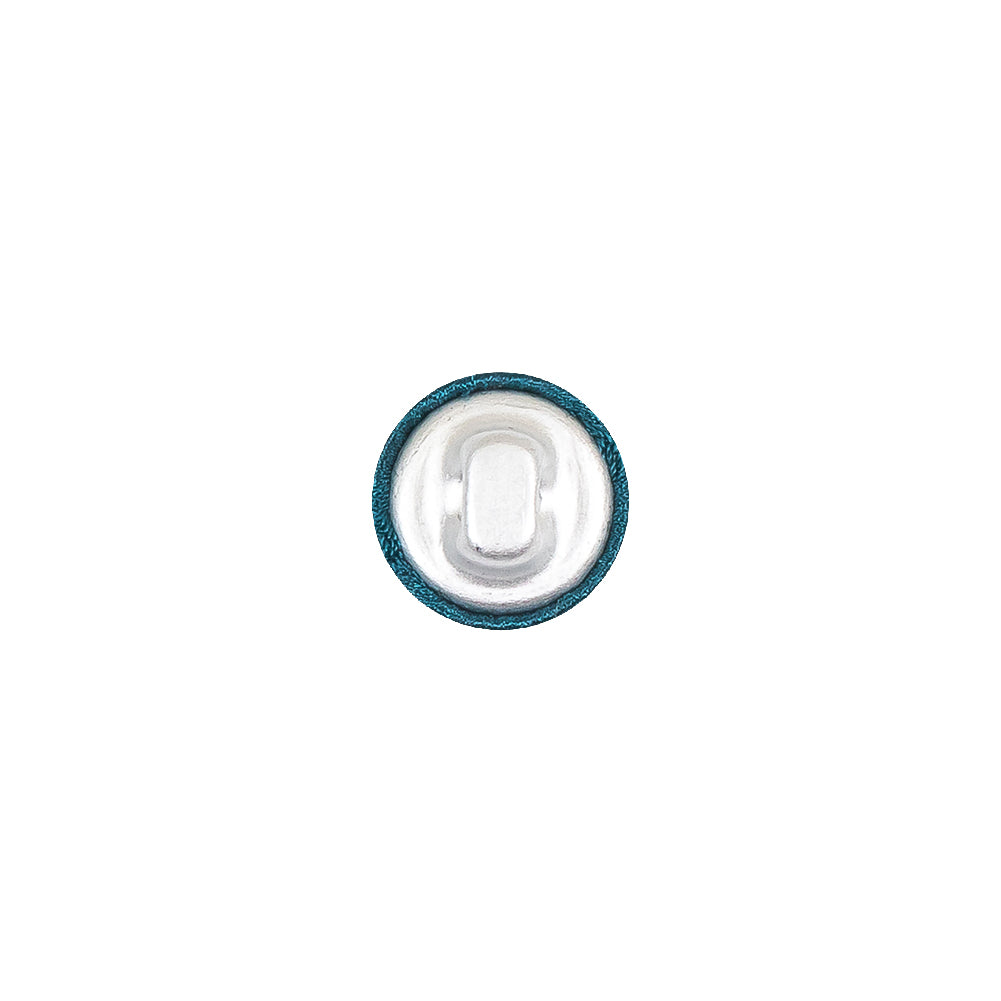 Mood Exclusive Deep Teal Silk Covered Button - 16L/10mm