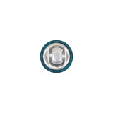 Mood Exclusive Deep Teal Silk Covered Button - 18L/11.5mm