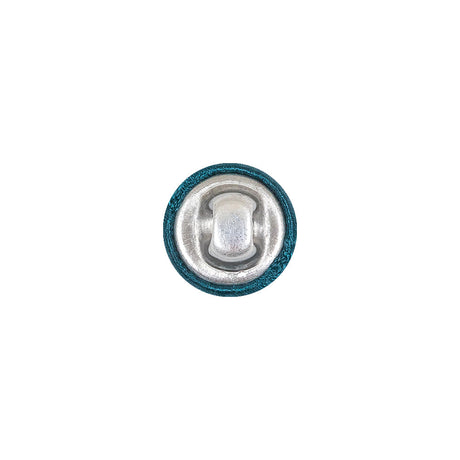 Mood Exclusive Deep Teal Silk Covered Button - 18L/11.5mm