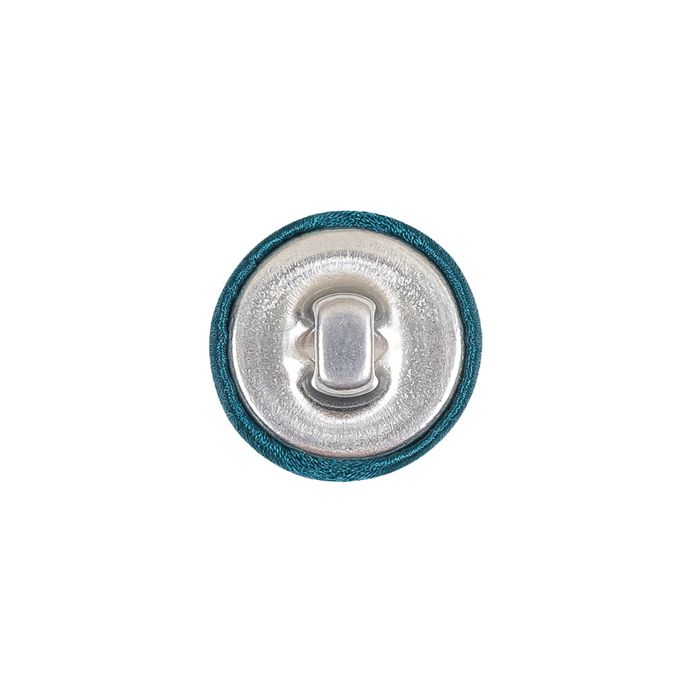 Mood Exclusive Deep Teal Silk Covered Button - 24L/15mm