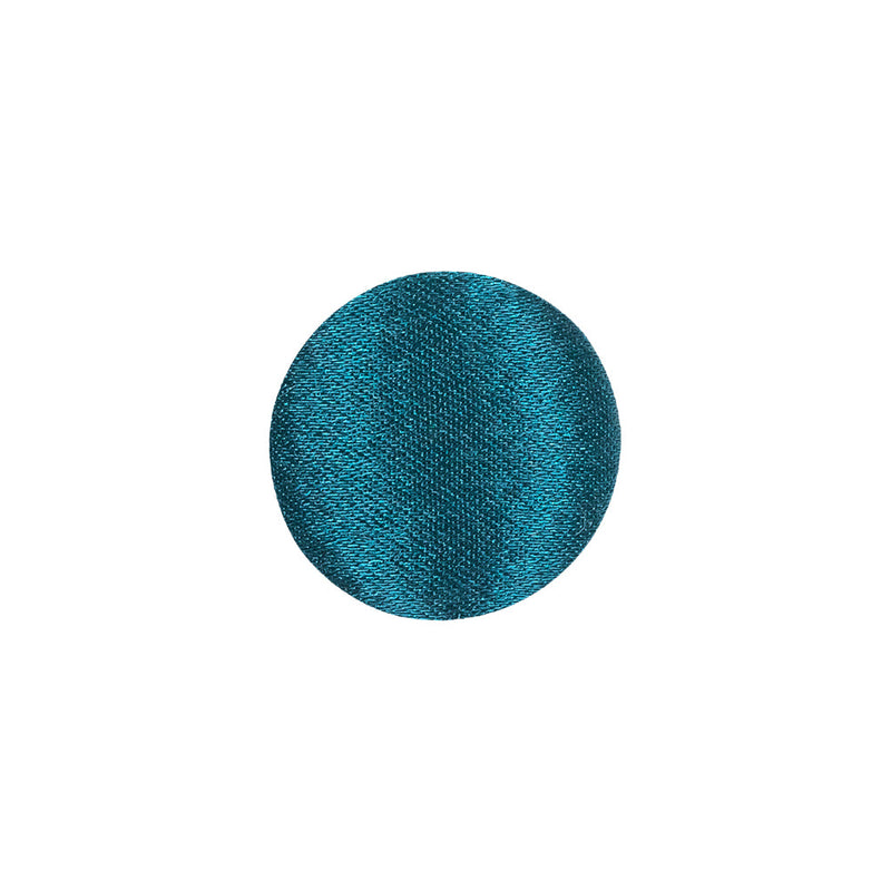 Mood Exclusive Deep Teal Silk Covered Button - 24L/15mm