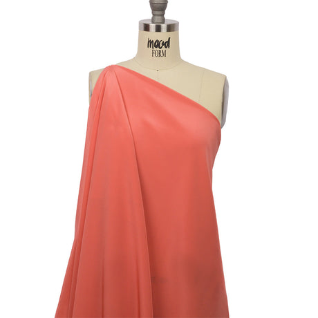 Silk Crepe de Chine - Coral - Premium Collection