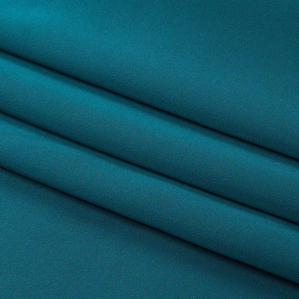 Silk Crepe de Chine - Deep Teal - Premium Collection