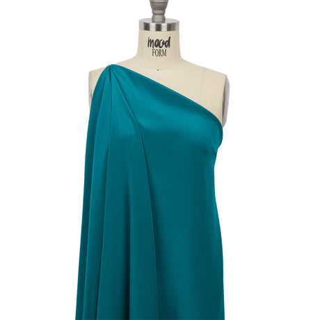 Silk Crepe de Chine - Deep Teal - Premium Collection