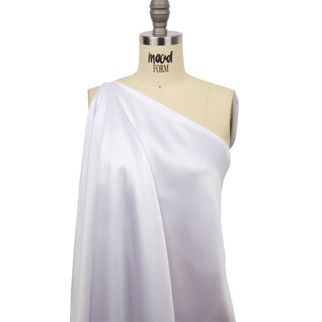 Stretch Silk Charmeuse - Bright White - Premium Collection