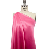 Stretch Silk Charmeuse - Carmine Rose - Premium Collection