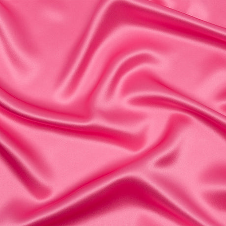 Stretch Silk Charmeuse - Carmine Rose - Premium Collection