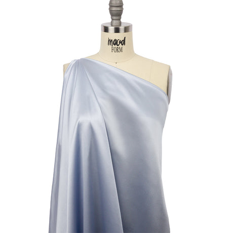 Stretch Silk Charmeuse - Icelandic Blue - Premium Collection