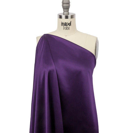 Stretch Silk Charmeuse - Grape - Premium Collection