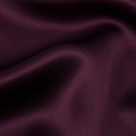 Stretch Silk Charmeuse - Eggplant - Premium Collection