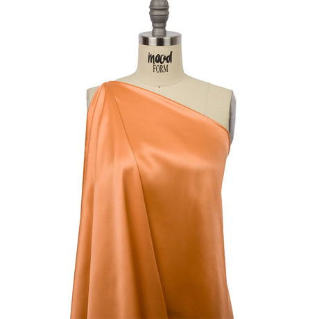 Stretch Silk Charmeuse - Peach Fuzz - Premium Collection