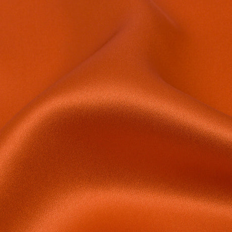 Stretch Silk Charmeuse - Burnt Orange - Premium Collection
