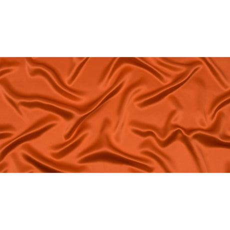 Stretch Silk Charmeuse - Burnt Orange - Premium Collection
