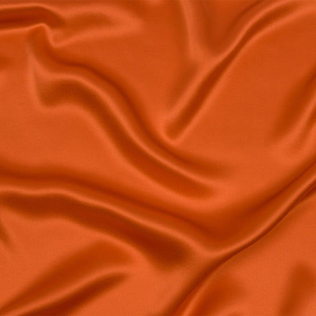 Stretch Silk Charmeuse - Burnt Orange - Premium Collection