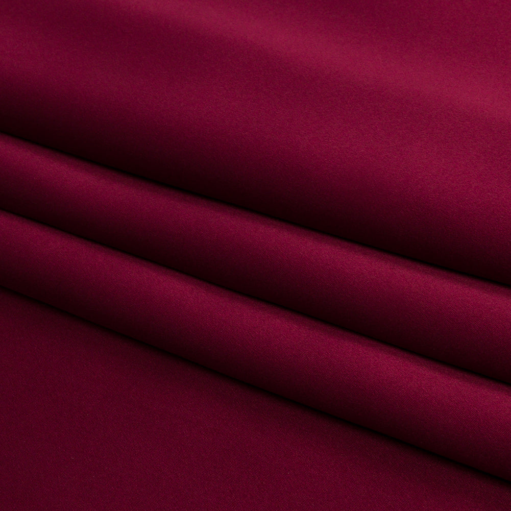 Stretch Silk Charmeuse - Maroon - Premium Collection