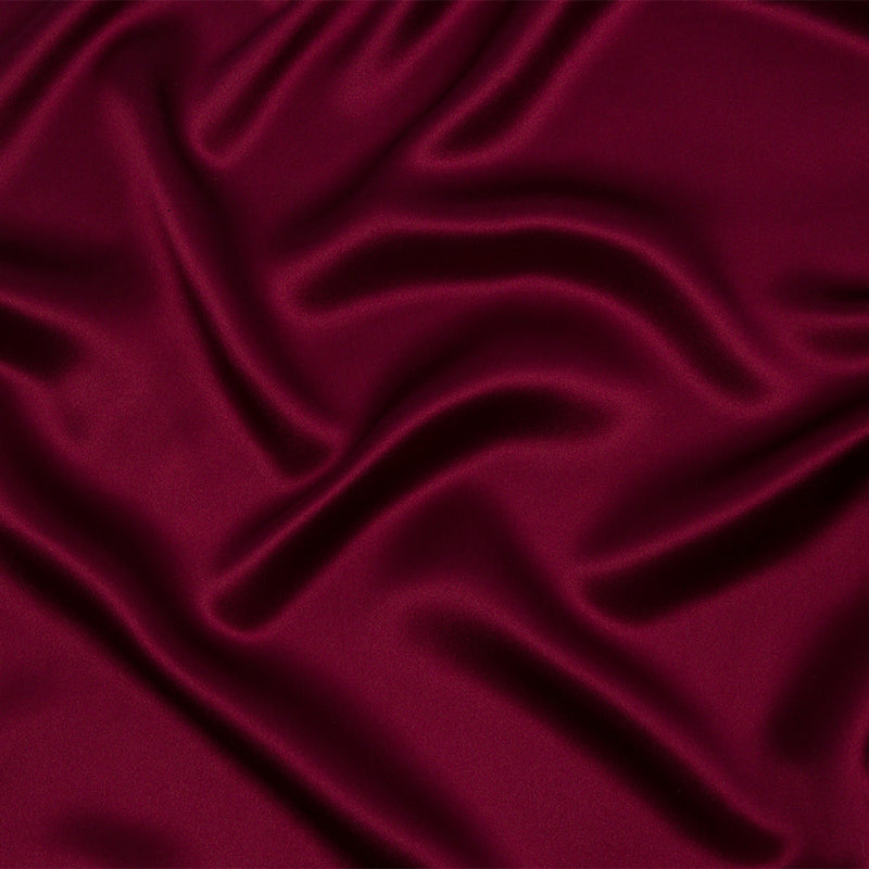 Stretch Silk Charmeuse - Maroon - Premium Collection