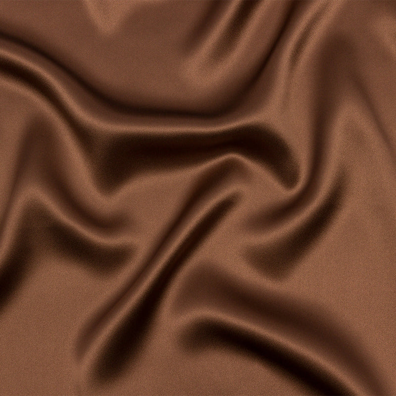 Stretch Silk Charmeuse - Light Brown - Premium Collection