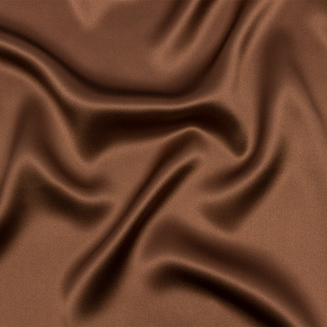 Stretch Silk Charmeuse - Light Brown - Premium Collection