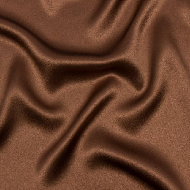 Stretch Silk Charmeuse - Light Brown - Premium Collection