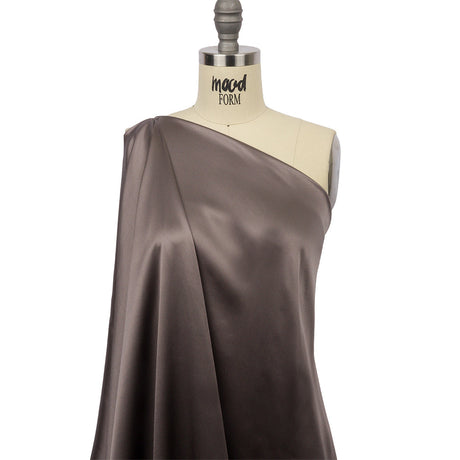Stretch Silk Charmeuse - Dark Silver - Premium Collection