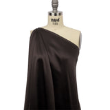 Stretch Silk Charmeuse - Deep Charcoal - Premium Collection