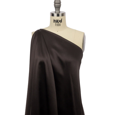 Stretch Silk Charmeuse - Deep Charcoal - Premium Collection