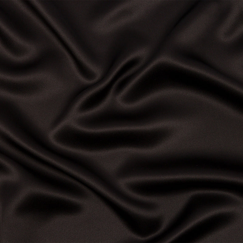Stretch Silk Charmeuse - Deep Charcoal - Premium Collection