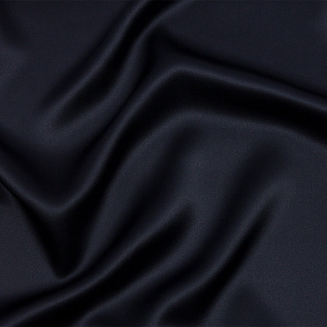 Stretch Silk Charmeuse - Midnight - Premium Collection