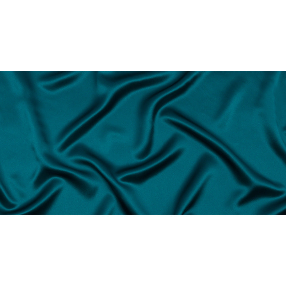 Stretch Silk Charmeuse - Deep Teal - Premium Collection