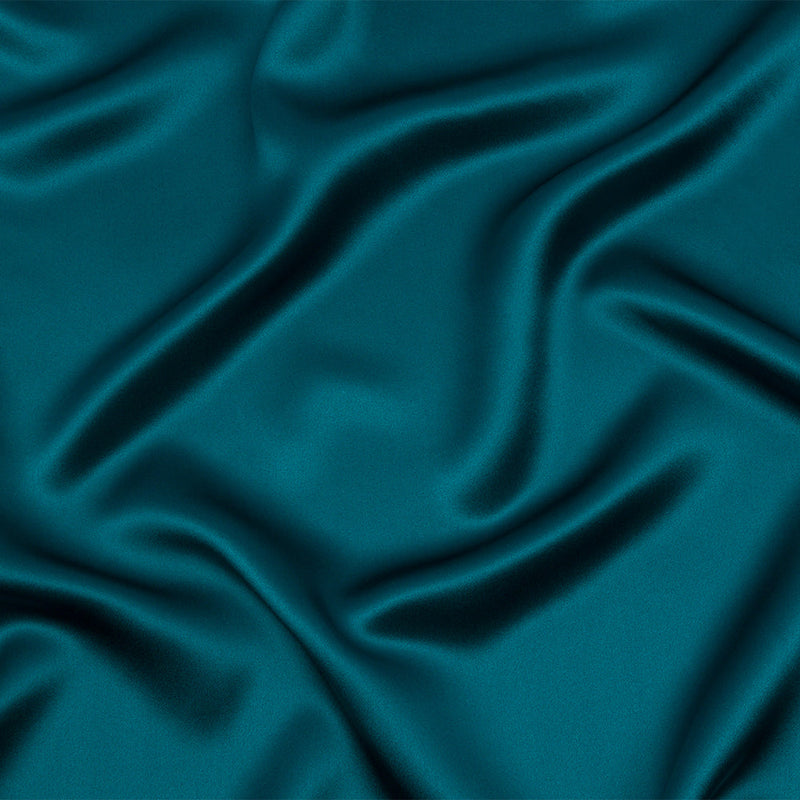 Stretch Silk Charmeuse - Deep Teal - Premium Collection