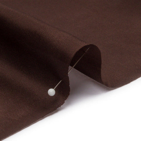 China Silk/Silk Habotai - Dark Brown - Premium Collection