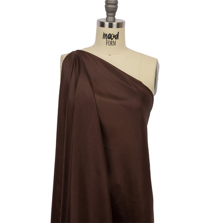 China Silk/Silk Habotai - Dark Brown - Premium Collection