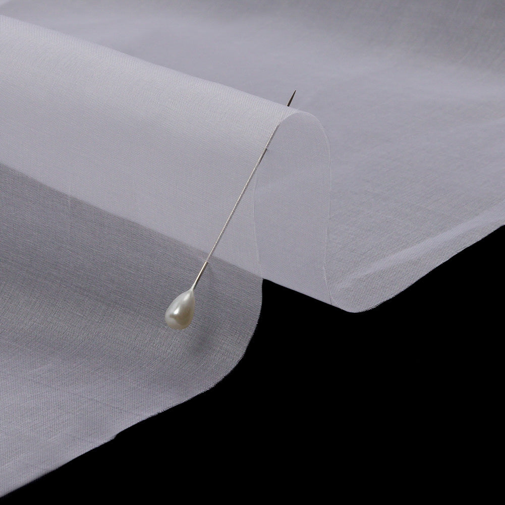 Silk Organza 44" - Bright White - Premium Collection
