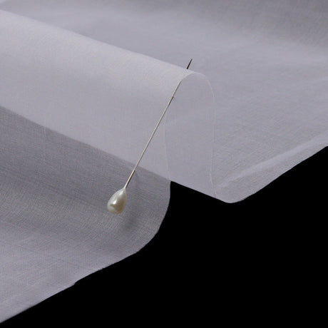 Silk Organza 44" - Bright White - Premium Collection