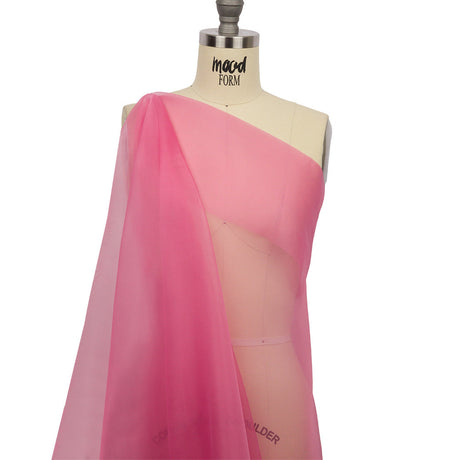 Silk Organza 44" - Carmine Rose - Premium Collection