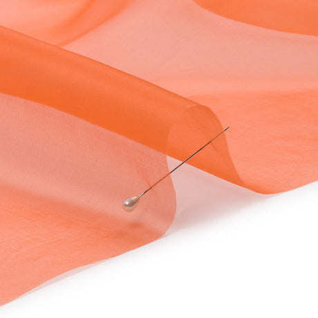 Silk Organza 44" - Burnt Orange - Premium Collection