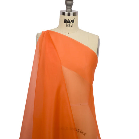 Silk Organza 44" - Burnt Orange - Premium Collection